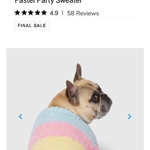 Canada Pooch pastel Striped Dog Sweater